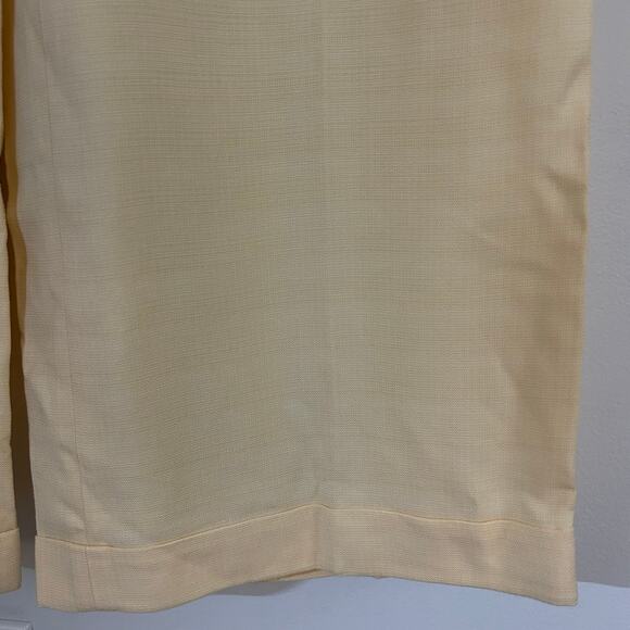 J. Crew Cuffed Wide Leg Yellow Trouser in Luster Canvas 14 New with Small Flaw - Picture 6 of 11